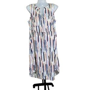 Torrid multi color sleeveless shirt dress  m/l 00 10